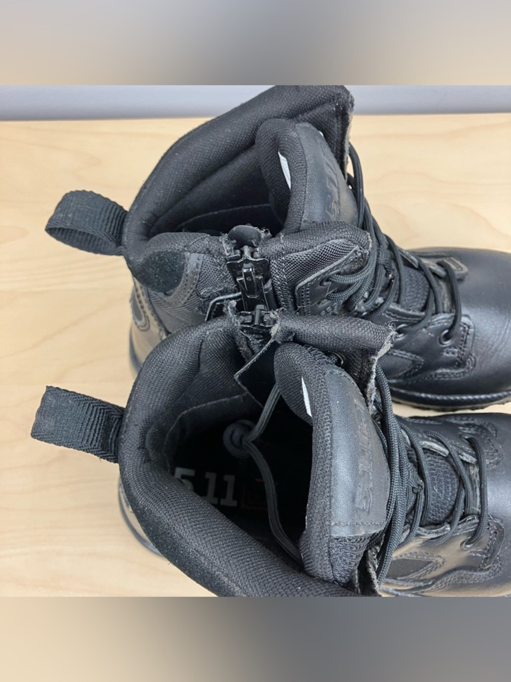 5.11 Tactical Men’s Size 9.5 ATAC 2.0 6” Side Zip Black Tactical Work Boots - Picture 9 of 12